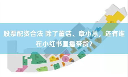 股票配资合法 除了董洁、章小蕙，还有谁在小红书直播带货？