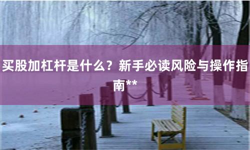 买股加杠杆是什么?新手必读风险与操作指南**